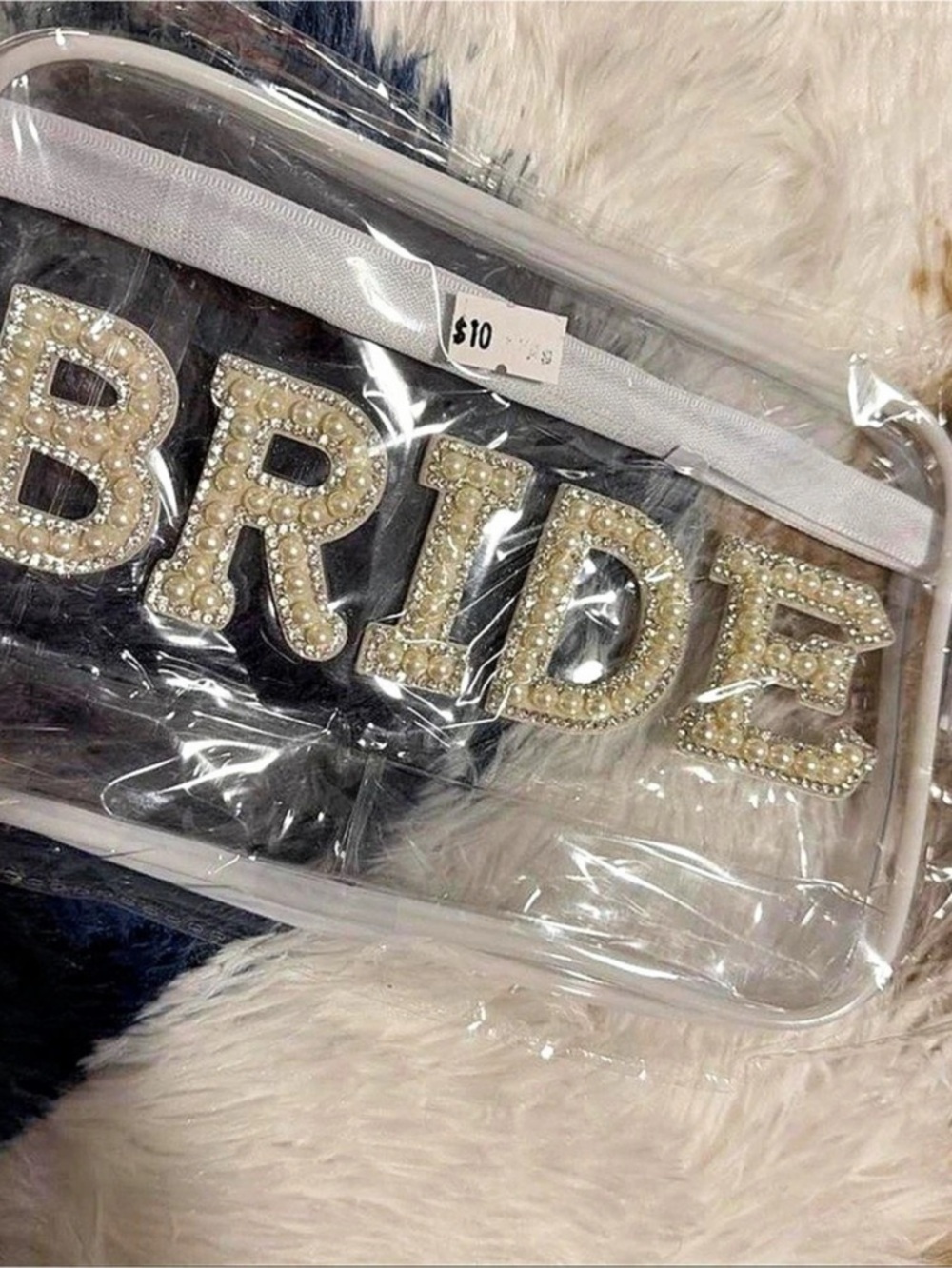 Rhinestone Bride Cosmetic Pouch NWT